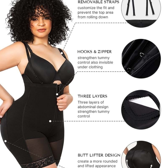Leonisa's Black Boyshort Contour Shaper - Picture 7 of 7